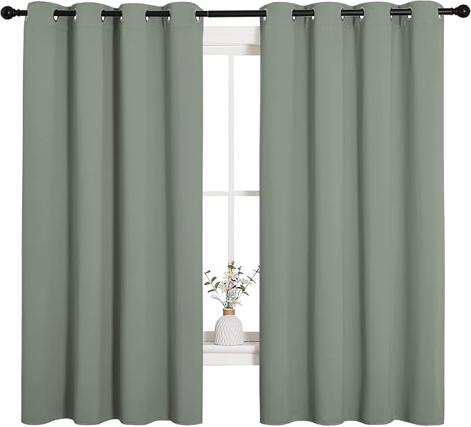 NICETOWN Bedroom Curtain Panels Blackout Draperies, Thermal Insulated Solid - Image 2