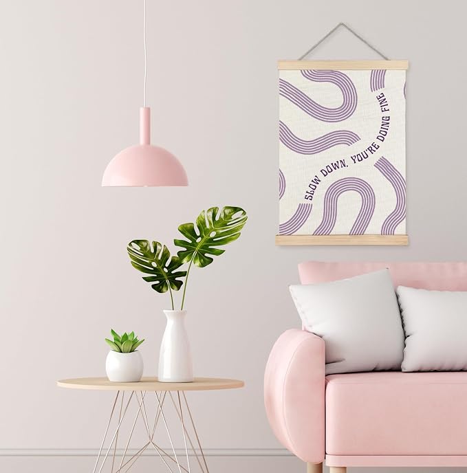 Yomisex Purple Slow Down You're Doing Fine Inspirational Wall Art Poster - Image 4