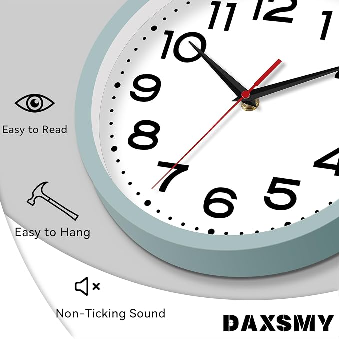 Roymnie Wall Clock Silent Non-Ticking Modern Clock Battery Operated10 Inch - Image 5