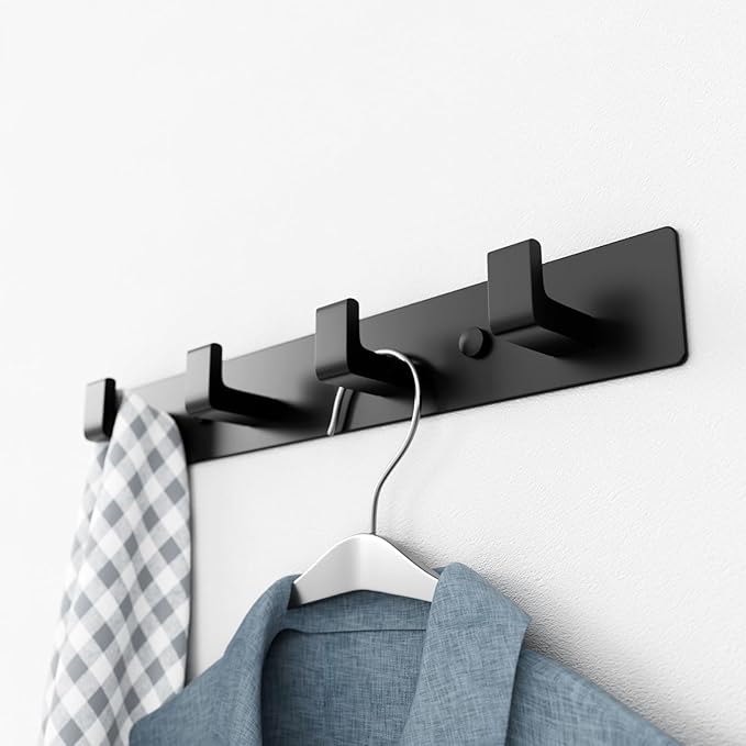 GWAAZXGZ Black Coat Rack Wall Mount - Image 4