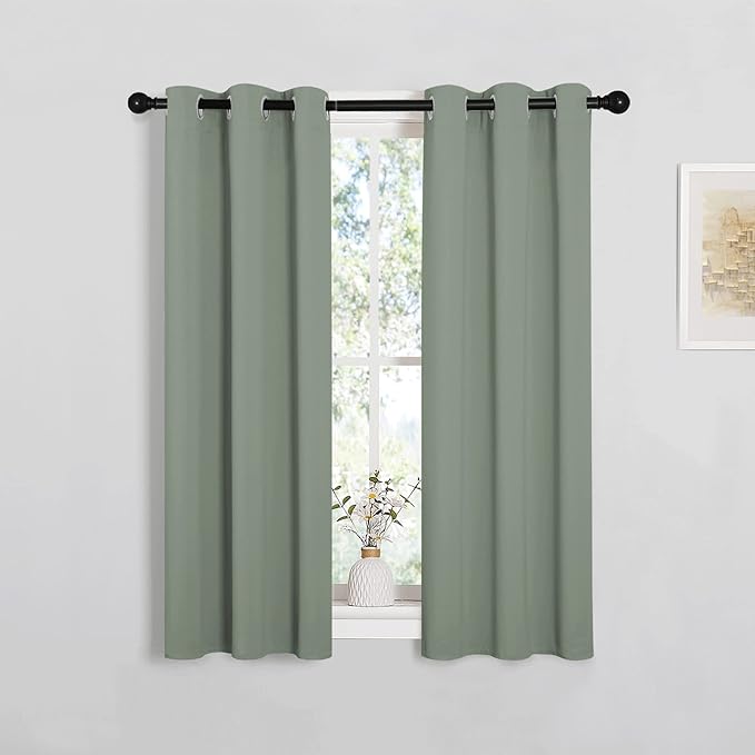 NICETOWN Bedroom Curtain Panels Blackout Draperies, 1 Pair, 29 by 40 inches by NICETOWN