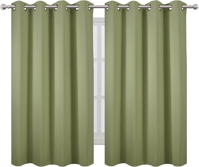 LEMOMO Sage Green Thermal Blackout Curtains/52 x 54 Inch/Set of 2 Panels Room - Image 2