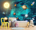 Kids Universe Planet Galaxy Wallpaper Solar System Starry bight Sky Ceiling by WXHFM