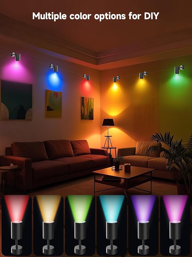 Tyute LED Spot Lights Indoor, RGB Color Changing Uplighting - Image 5