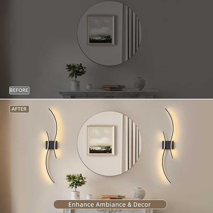 Battery Operated Wall Sconces Set of 2, Dimmable Modern LED Rechargeable Wall - Image 8