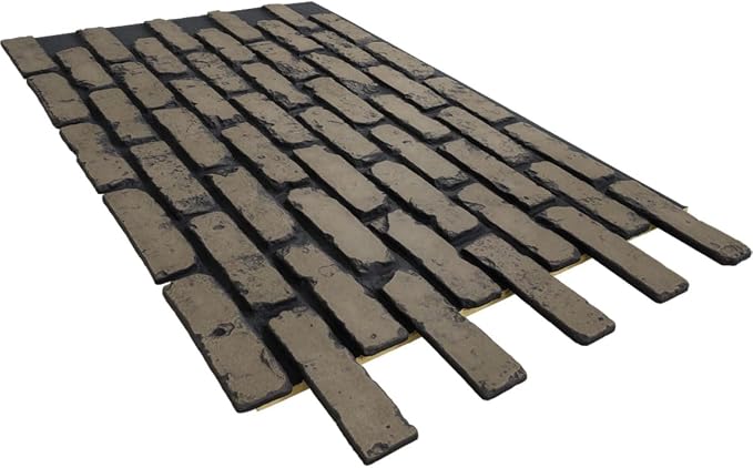 EverStone Aged Brick Faux Brick Panel, 46 7/8"W x 27"H x 1 1/4"D, Ash Color - Image 6