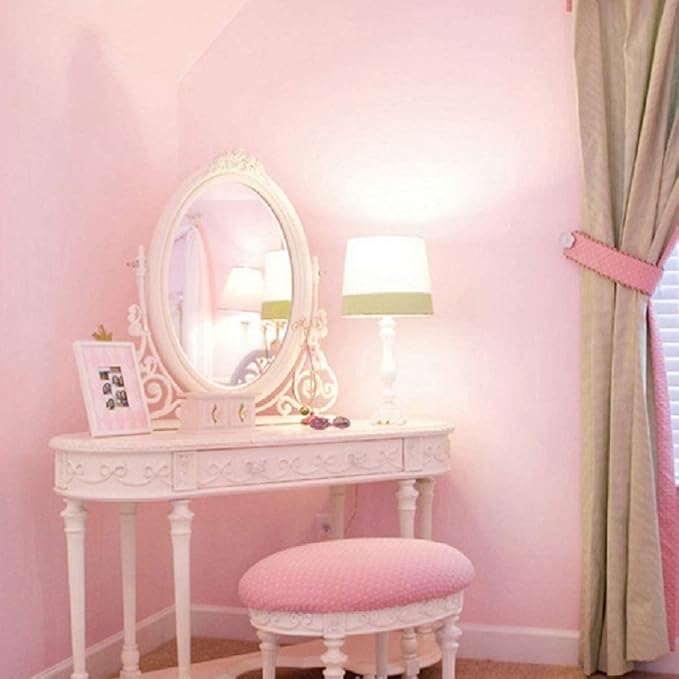 practicalWs Pink Self-Adhesive Wallpaper Film Stick Paper Easy to Apply Peel - Image 5