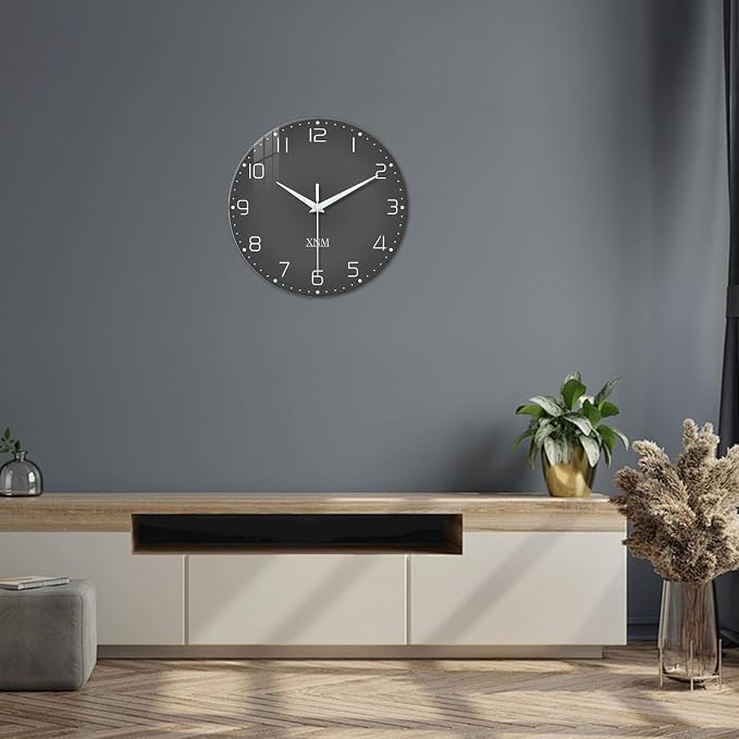 XNM Minimalist Large Clocks for Living Room Round Wall Clock Battery Operated - Image 4