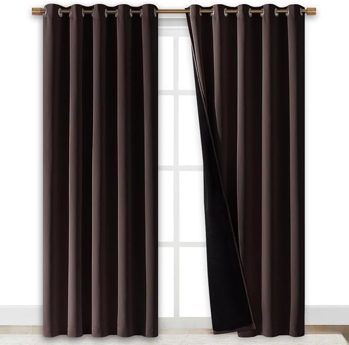 NICETOWN 100% Blackout Window Curtain Panels, Cold and Full Light Blocking - Image 2
