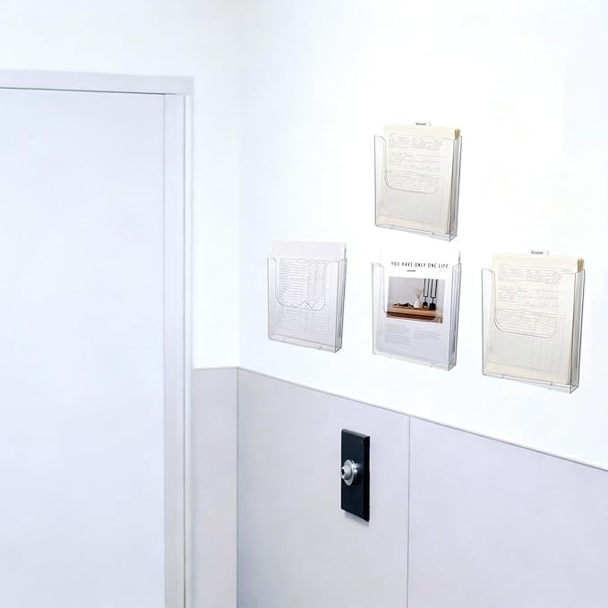 3 Pack Acrylic Brochure Holder Wall Mount, 8.5 x 11 inch Clear Plastic Flyer - Image 6