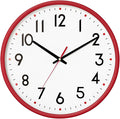HZDHCLH Wall Clock Red, Silent Wall Clocks Battery Operated 12 Inch Modern Non by HZDHCLH