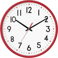 HZDHCLH Wall Clock Red, Silent Wall Clocks Battery Operated 8 Inch Modern Non by HZDHCLH