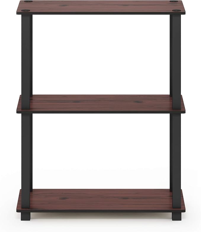 Furinno TURN-S-TUBE Storage Shelves, 3-Tier Book Shelf, Corner Shelf, Toolless - Image 5