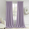 MIULEE Lilac Back Tab Blackout Curtains 102 Inch Long 2 Panels Set by MIULEE