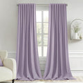 MIULEE Lilac Back Tab Blackout Curtains 120 Inch Long 2 Panels Set by MIULEE