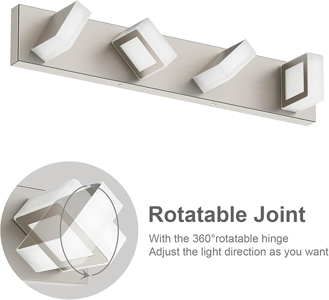 Ralbay Brushed Nickel Vanity Light - Image 4