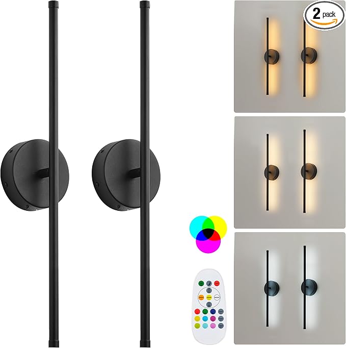 KARTOOSH Battery Operated Wall Sconces Set of Two, by KARTOOSH