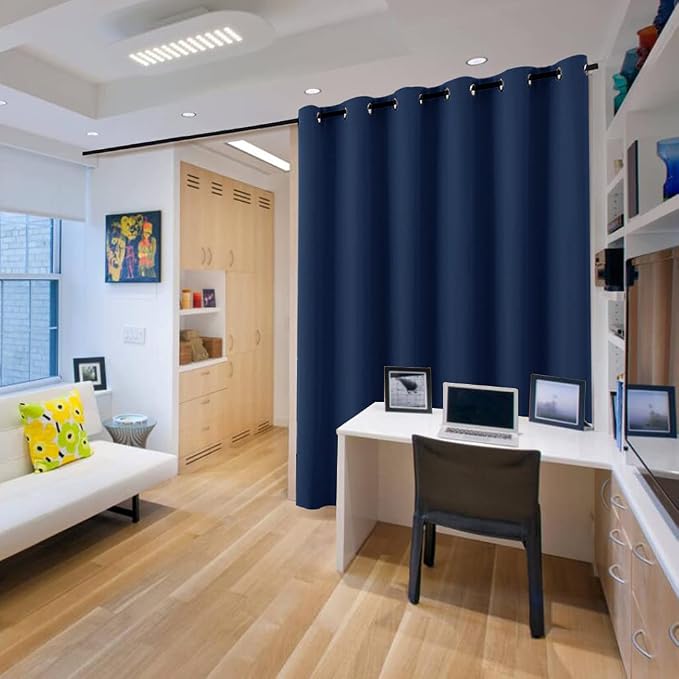 RYB HOME Privacy Room Partition Curtains Blackout Drapes Energy Efficient Odor - Image 2