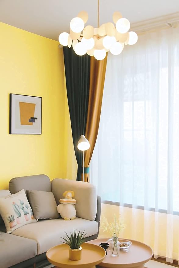 Dimoon 118''x17.7'' Yellow Peel and Stick Wallpaper Contact Paper Modern Self - Image 8