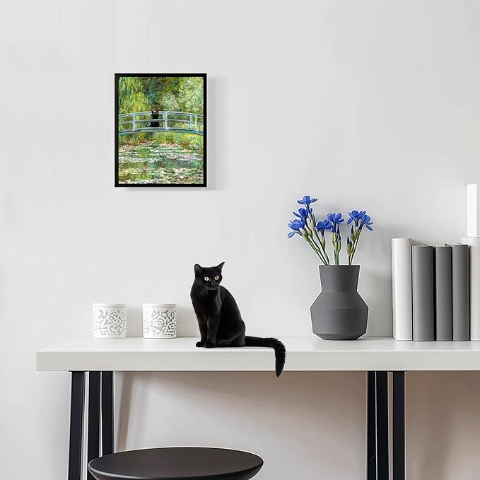 Hamduker Aesthetic Cat Poster Monet Prints Vintage Posters Canvas Wall Art - Image 3