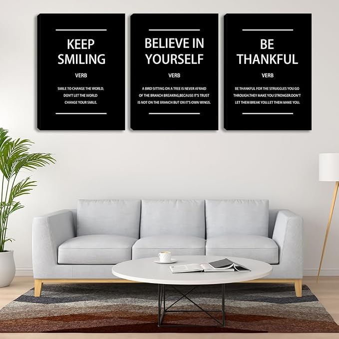 Modern Motivational Affirmation Wall Art Inspirational Encourage Canvas Poster - Image 6