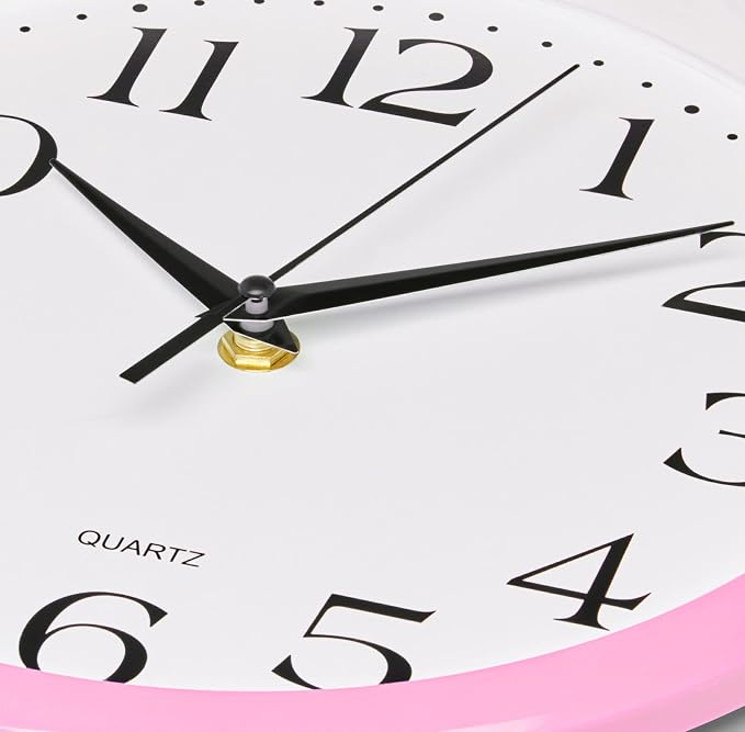 Bernhard Products Light Pink Wall Clock Silent Non Ticking - Image 6