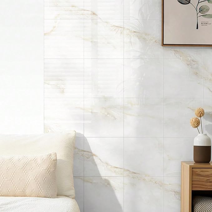 Chejiaye 10pcs Marble Peel and Stick Backsplash Waterproof Washroom Wall Panels - Image 2