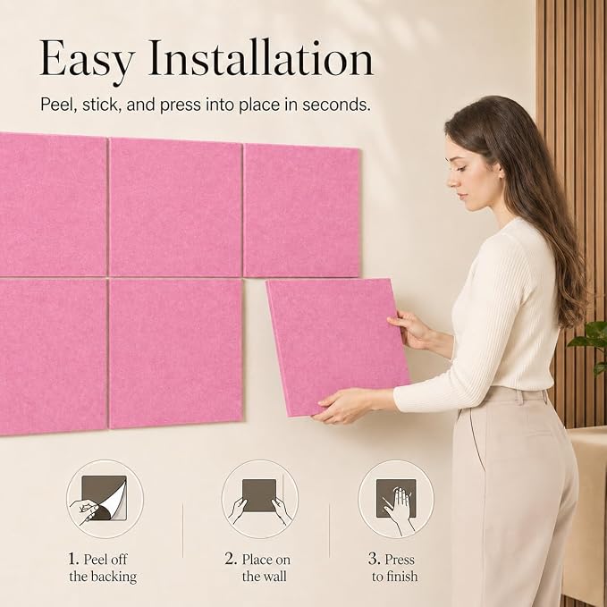 Large Cork Boards for Walls – 36" x 24" Self Adhesive Felt Wall Tiles - Image 4