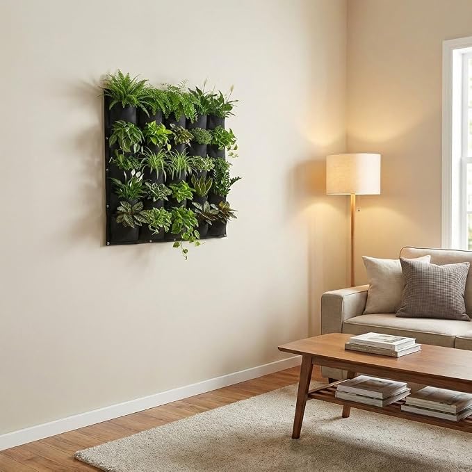 WFIST Vertical Hanging Planter Bag, Breathable Felt Wall Garden Planter - Image 5