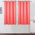 LEMOMO Blackout Curtains 52 x 45 inch Coral Curtains Set of 2 Panels/Thermal by Lemomo