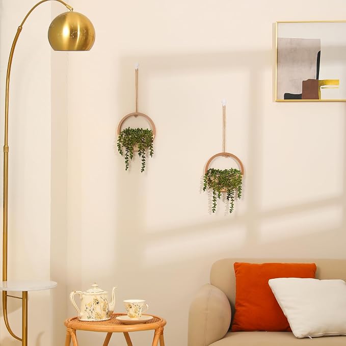 Artificial Hanging Plants Hanging Planter Fake Succulents Artificial String of - Image 8