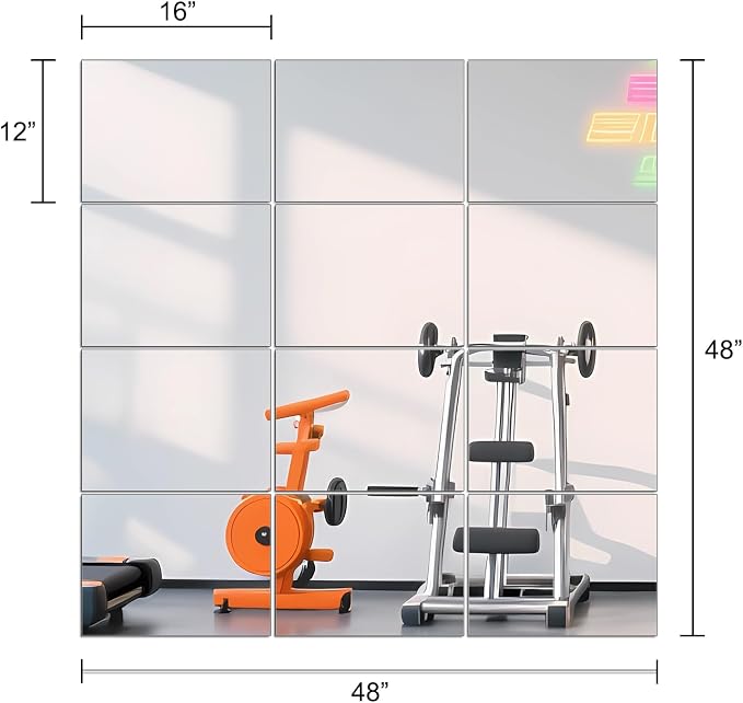 Ruomeng Home Gym Mirror Tiles - Image 3