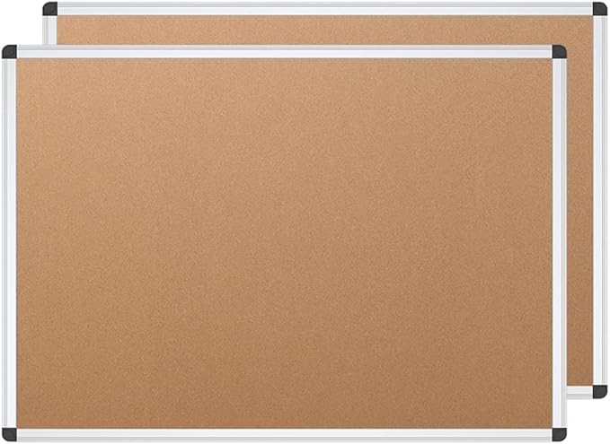 VIZ-PRO Cork Notice Board, 36 X 24 Inches by VIZ-PRO