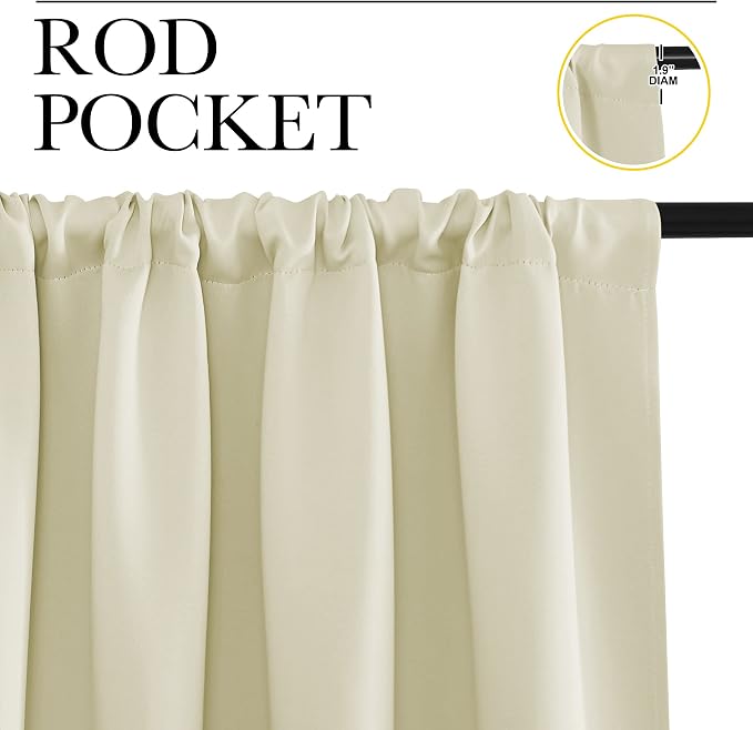 NICETOWN Blackout Curtains for Living Curtains, 2 Panels, 29 by 30, Room - Image 2