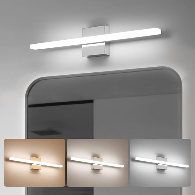 Combuh Modern Bathroom Vanity Light Fixtures Above Mirror Soft Shadow Free Wall by Combuh