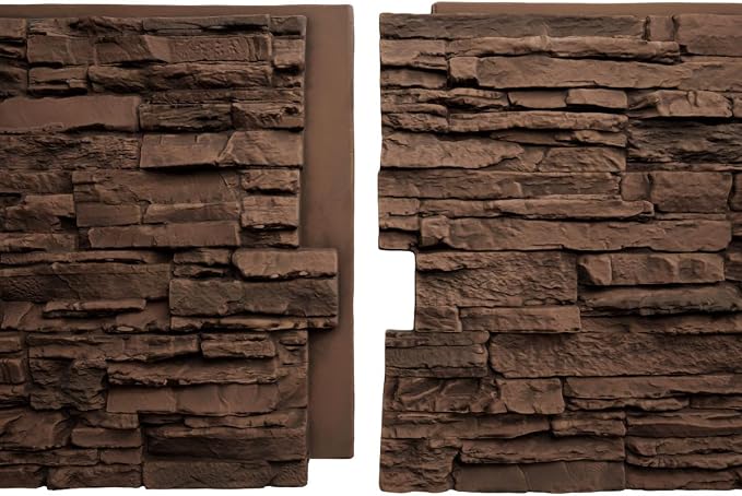 EverStone Canyon Ridge Faux Stone Panel, 45 3/4"W x 24 1/2"H x 1 1/4"D - Image 8