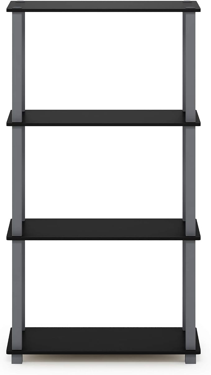 Furinno TURN-S-TUBE Storage Shelves, 4-Tier Book Shelf, Corner Shelf, Toolless - Image 5