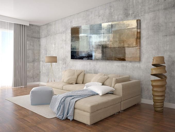 Baisuart A61275 Canvas Prints Abstract Wall Art Print Paintings Grey and Brown - Image 2