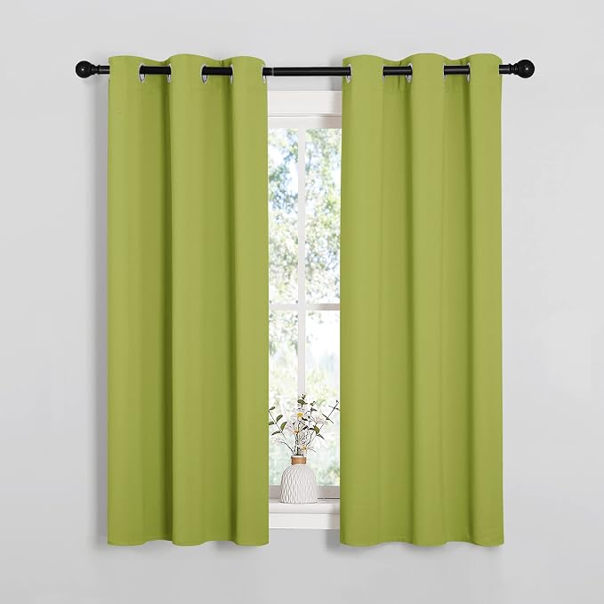 NICETOWN Green Blackout Curtains Window Panels, Window Treatment Thermal - Image 2