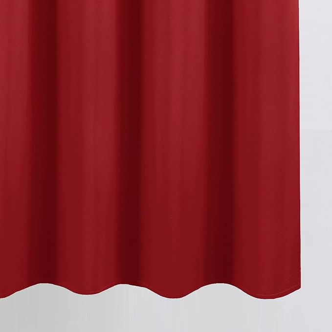 LEMOMO Bright Red Blackout Curtains 52 x 54 Inch Length/Set of 2 Curtain - Image 8