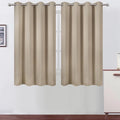 LEMOMO Blackout Curtains 66 x 54 Inch Long Khaki Curtains Set of 2 Panels Room by Lemomo