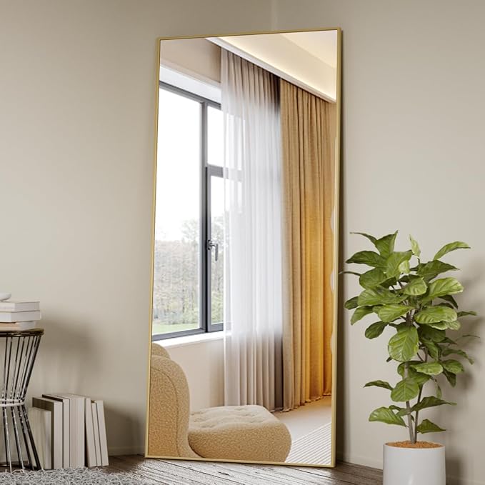 Koonmi 71"x26" Floor Mirror Full Length, Bedroom Floor Body Mirror - Image 4