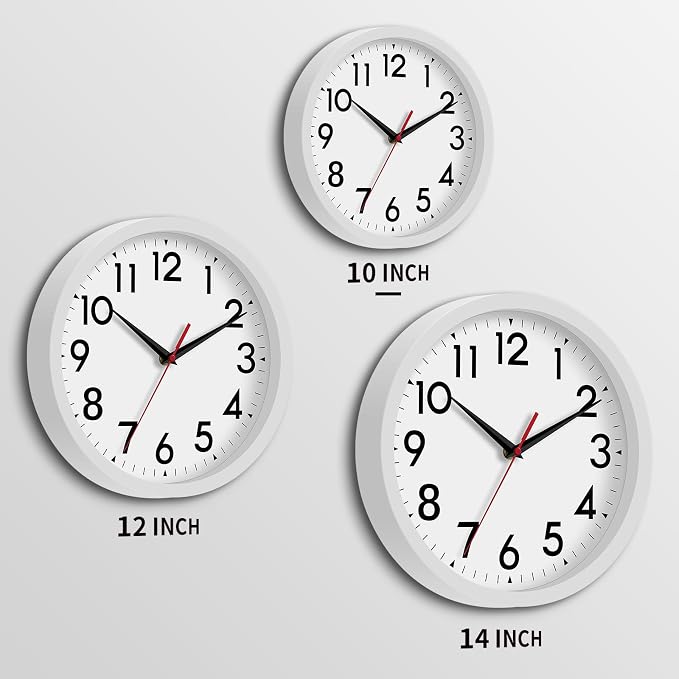 DAXSMY Wall Clock Modern Battery Operated 10 Inch Simpel Silent Non Ticking - Image 3