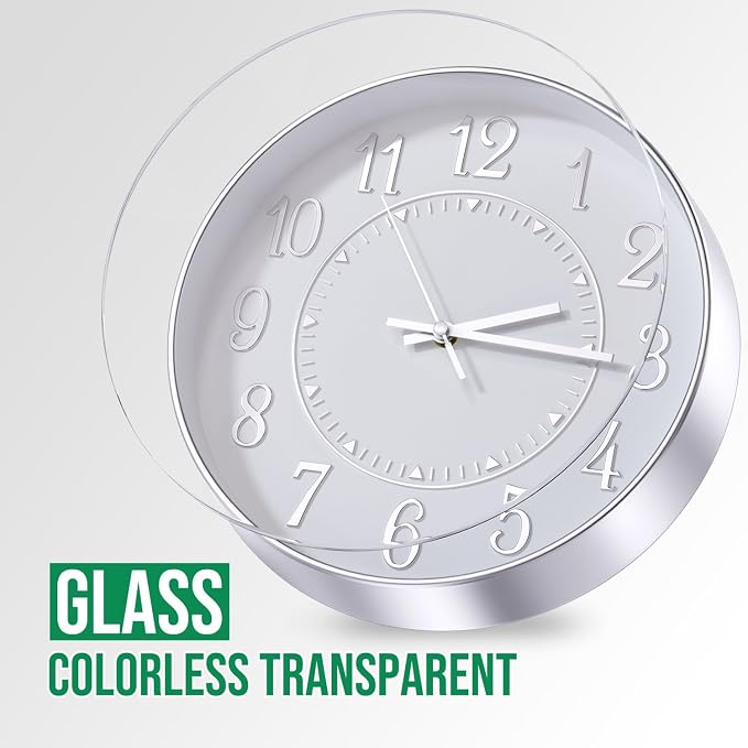 Wall Clock Modern Non-Ticking Battery Operated Silent Wall Clocks Simple Style - Image 5