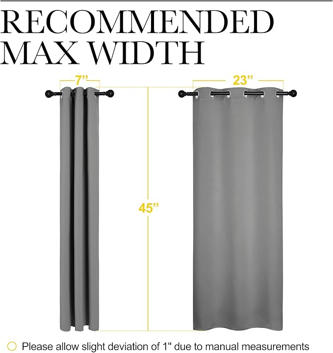 NICETOWN Silver Grey Blackout Curtain Panels - Image 6