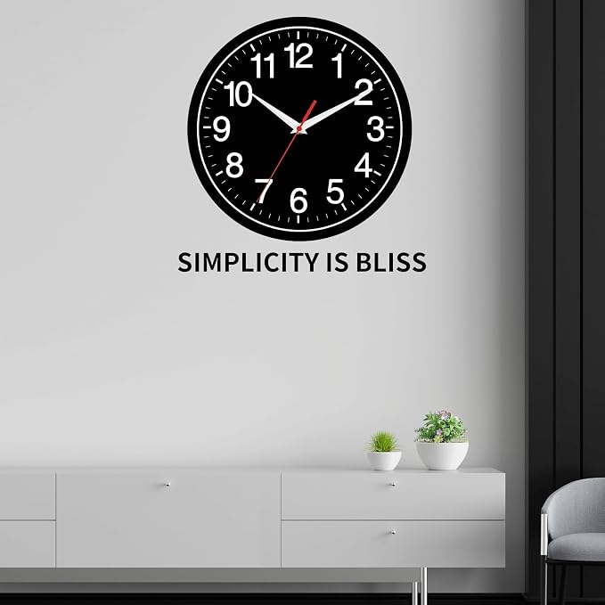 Rohioue Wall Clock Modern 8 Inch Battery Operated Silent Non Ticking Small - Image 5