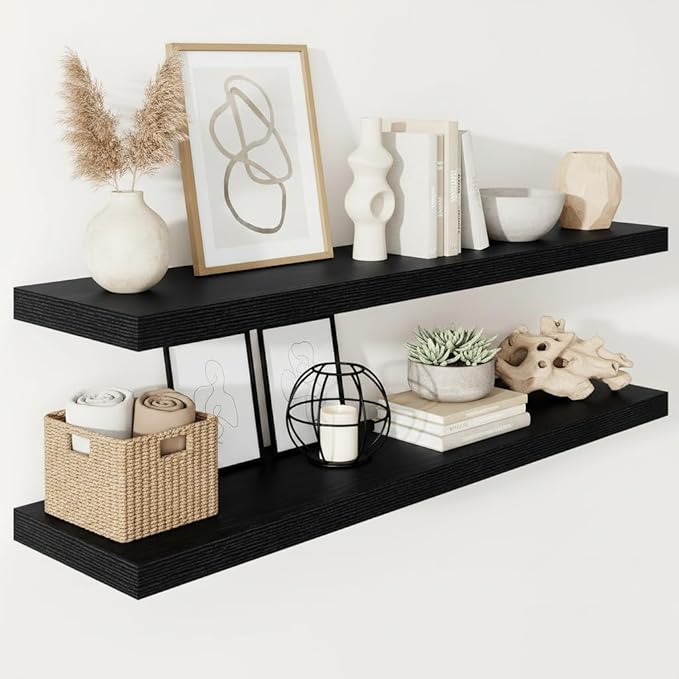Vivelove 2 inch Thick Floating Shelves by VIVELOVE