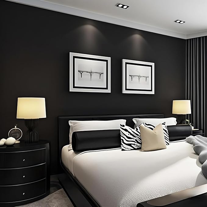 practicalWs Peel and Stick Wallpaper 15.7" x 118" Black Contact Paper - Image 3