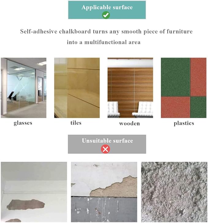 Chalk Board Contact Paper with Adhesive, Wallpaper Sheets - Image 6