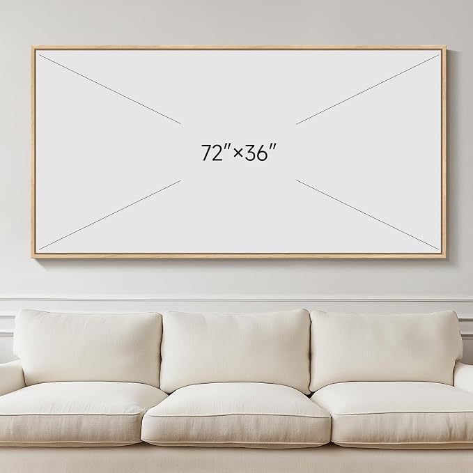 Oversized Framed Abstract Horizontal Wall Art - Image 3